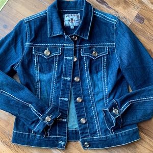 Miss Chic Denim Bedazzled jacket size M